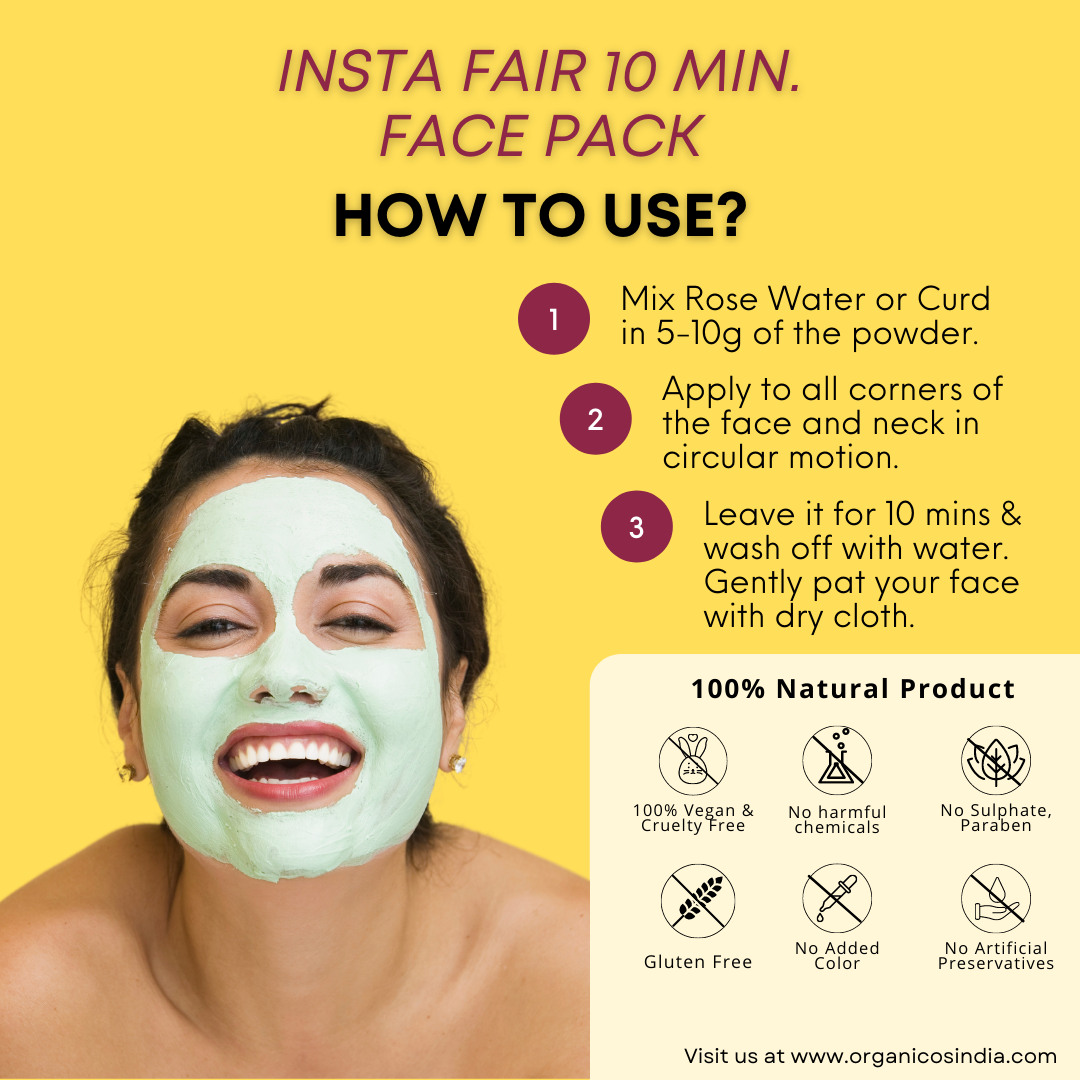 Insta Fair 10 MIN. Face pack