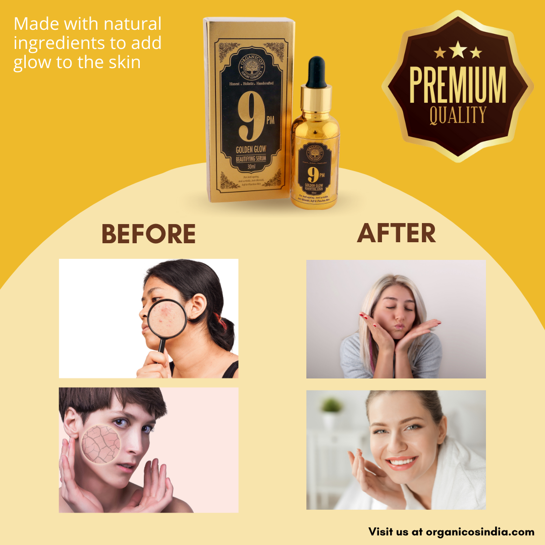 9 PM Golden Glow Serum - Fight Wrinkles & Dark Spots