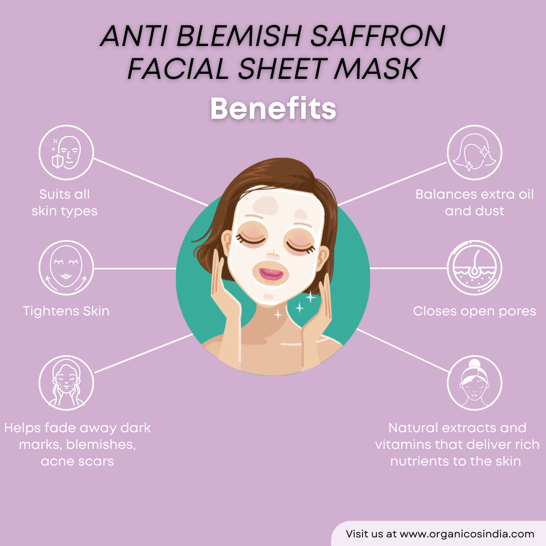 Anti Skin Blemish Saffron Facial Sheet Mask