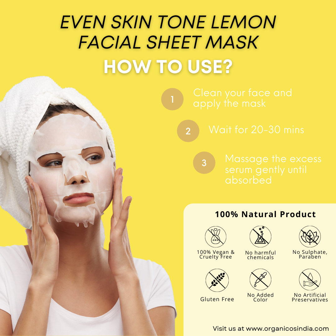 Even Skin Tone Lemon Facial Sheet Mask