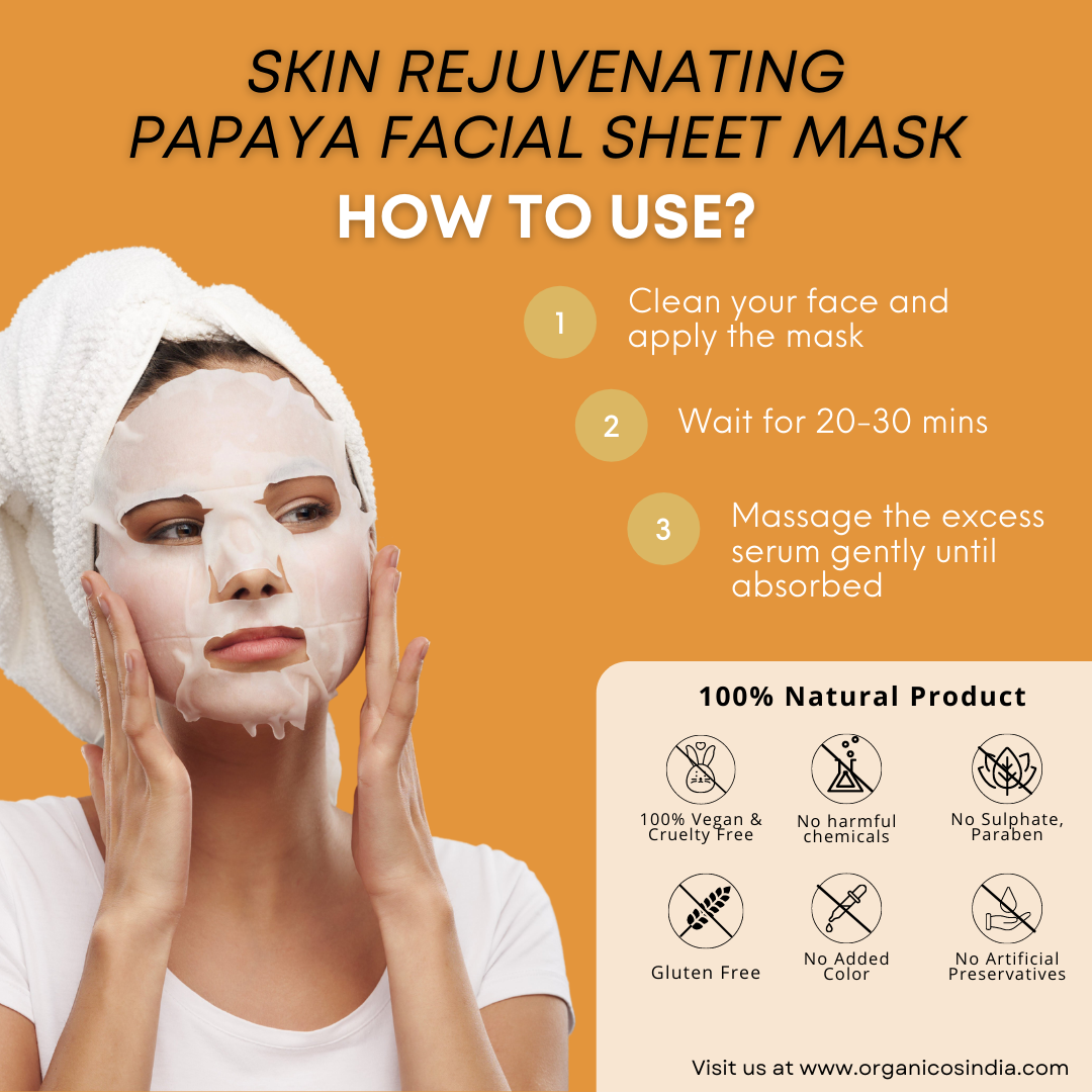 Skin rejuvenating Papaya Facial Sheet Mask