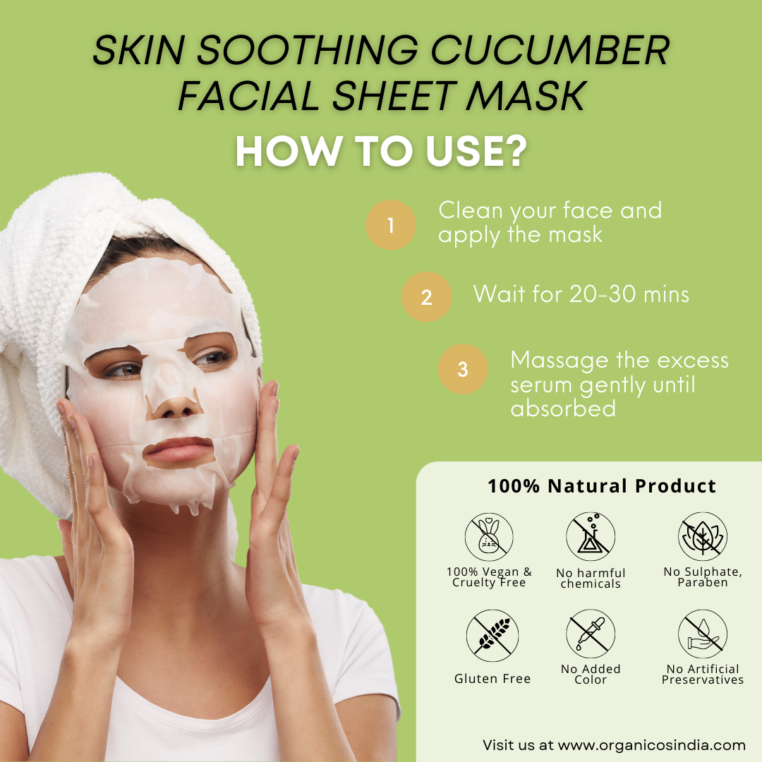 Skin Soothing Cucumber Facial Sheet Mask