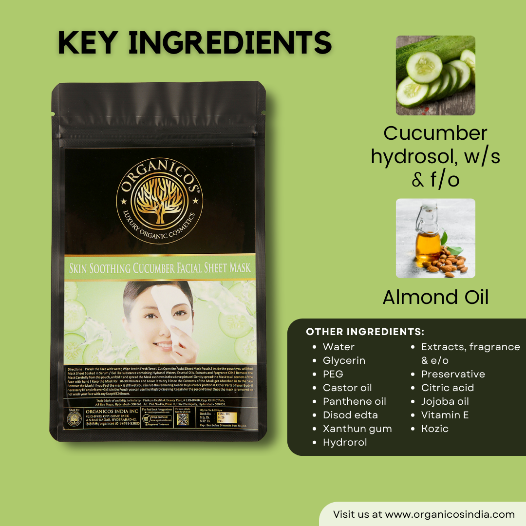 Skin Soothing Cucumber Facial Sheet Mask