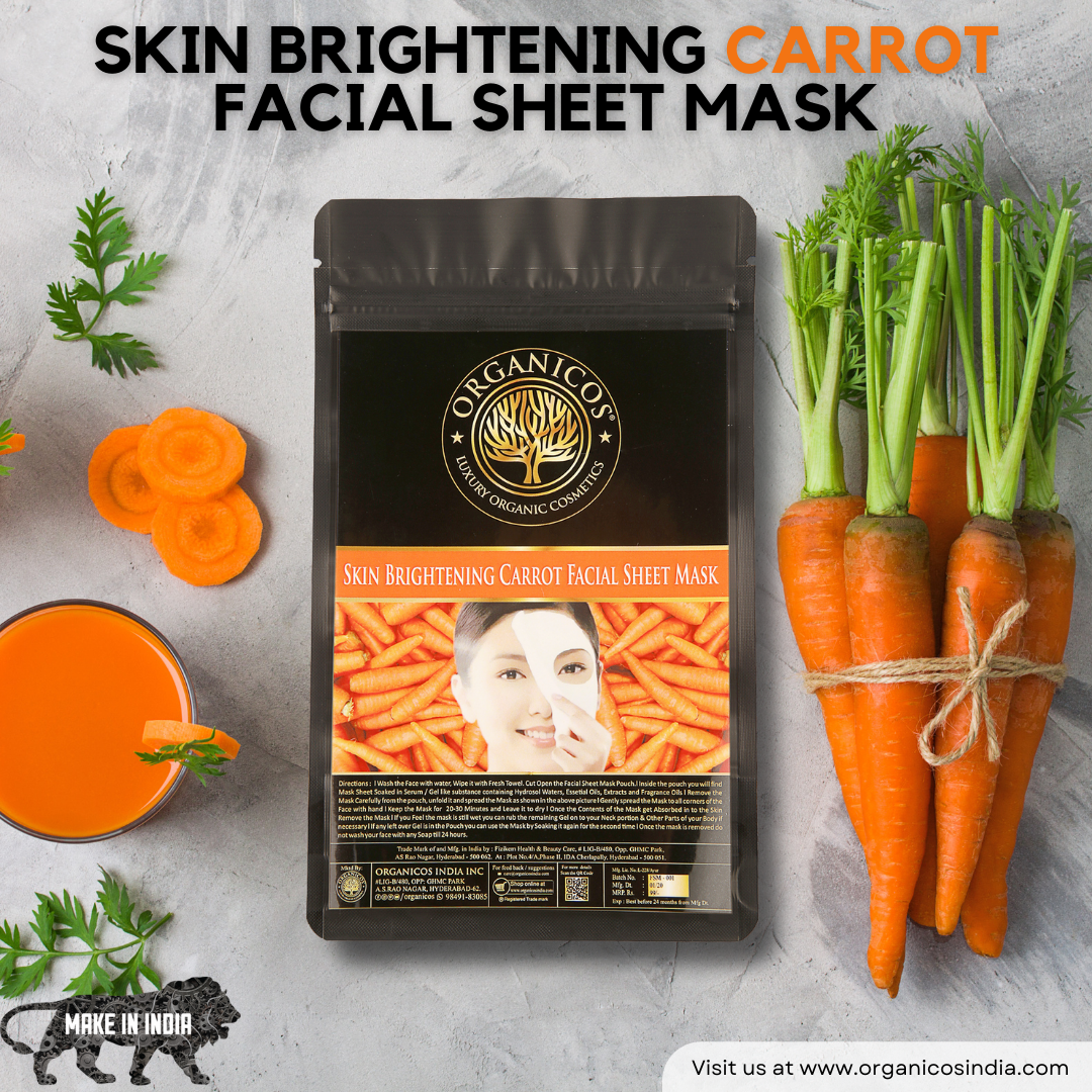 Skin Brightening Carrot Facial Sheet Mask