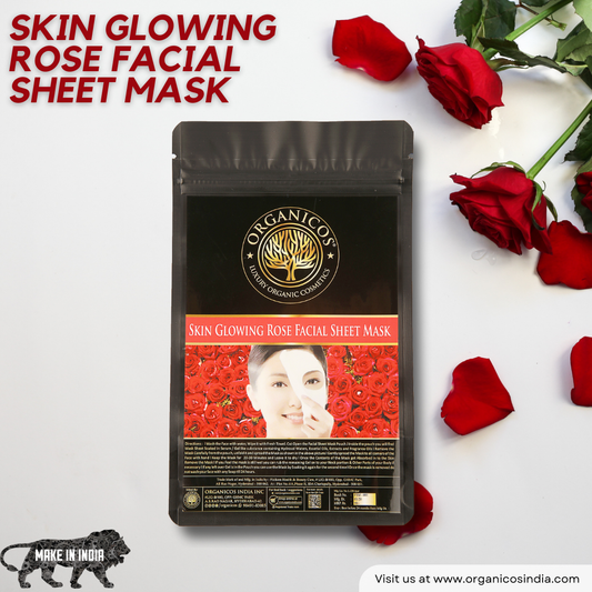 Skin Glowing Rose Facial Sheet Mask