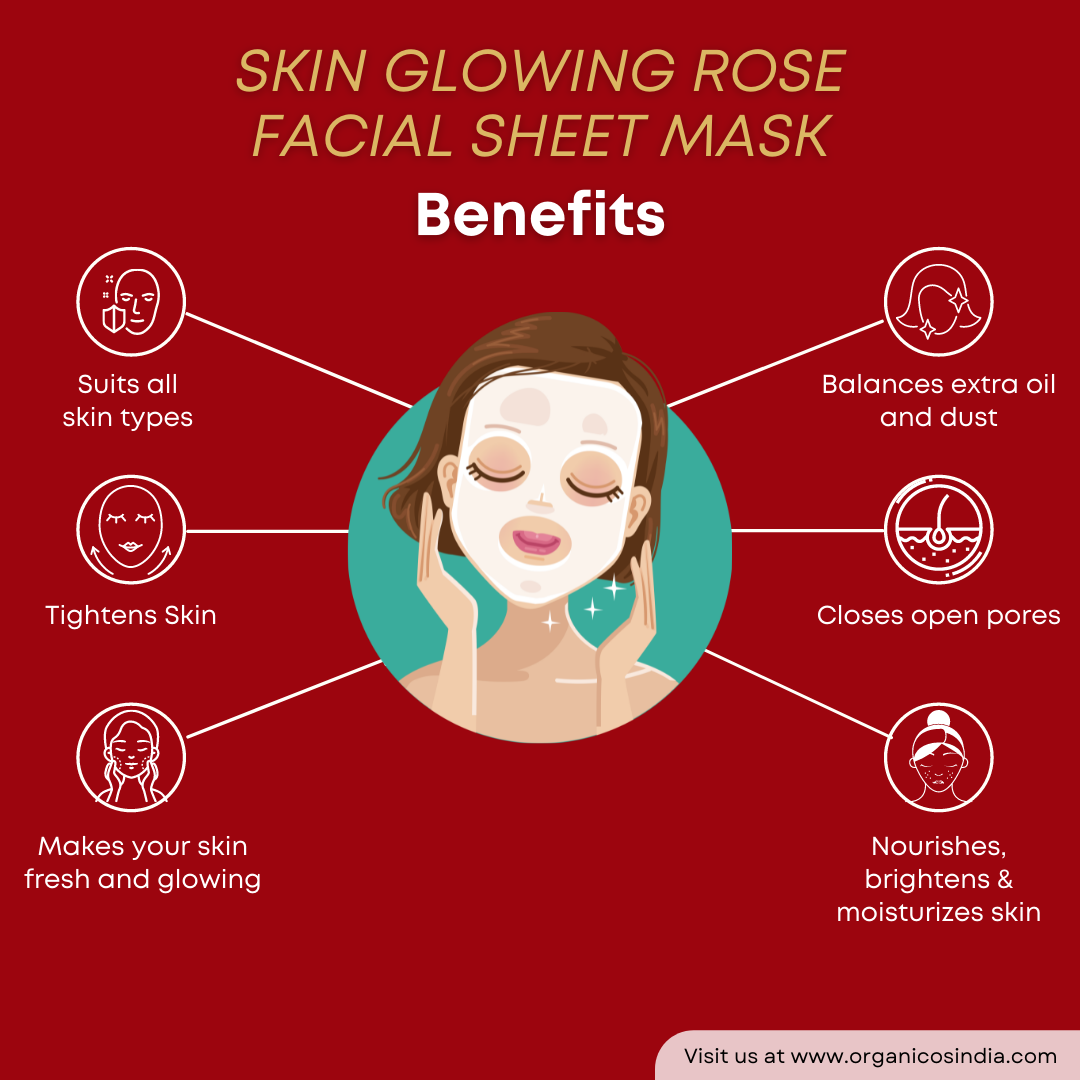 Skin Glowing Rose Facial Sheet Mask