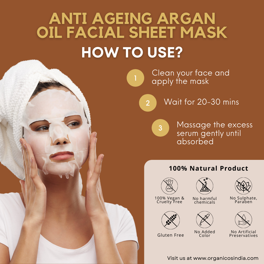 Anti Ageing Argan Oil Facial Sheet Mask