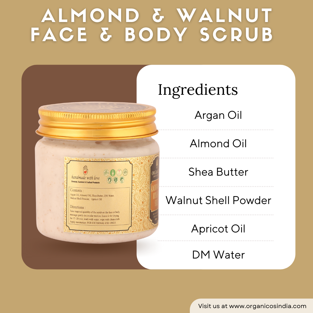 ALMOND + WALNUT BODY FACE SCRUB 150 G