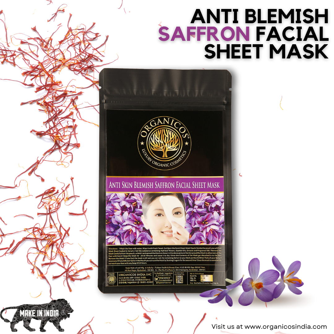 Anti Skin Blemish Saffron Facial Sheet Mask