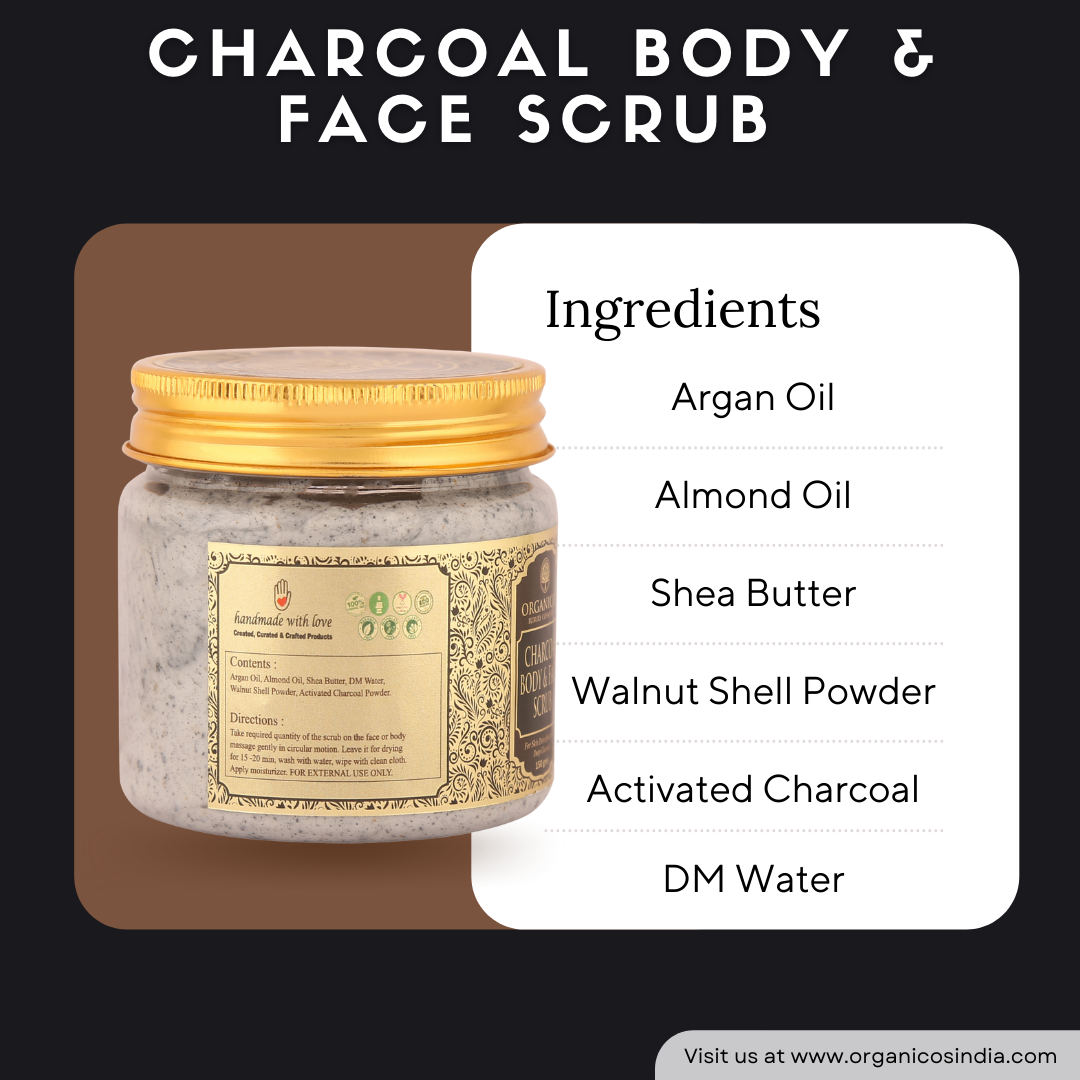 CHARCOAL BODY & FACE SCRUB 150 G