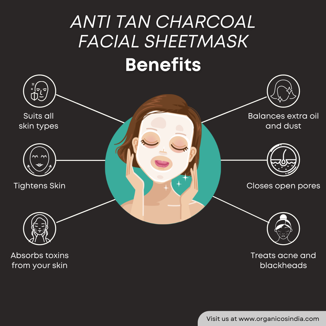 Anti Tan Charcoal Facial Sheet Mask