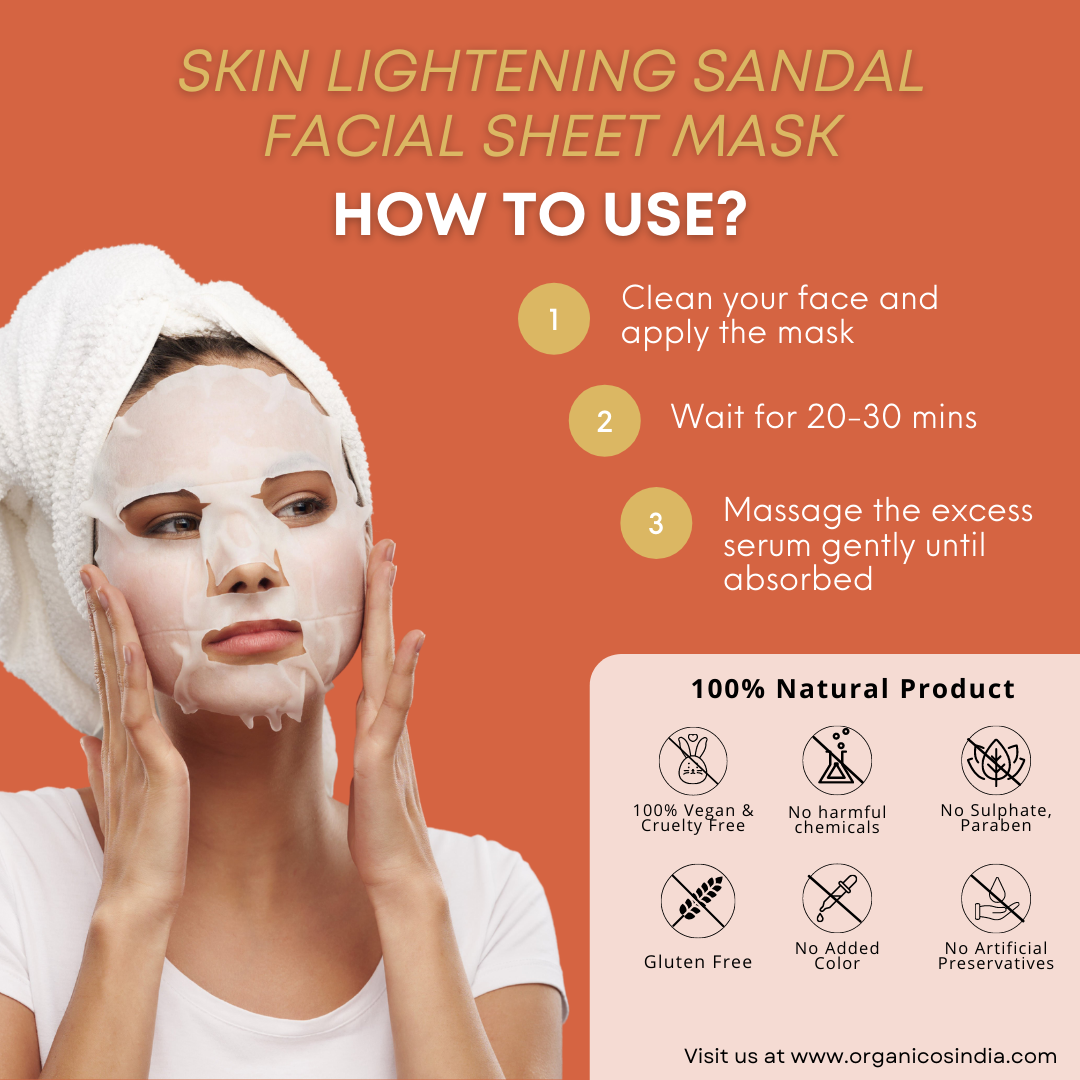 Skin Lightening Sandal Facial Sheet Mask