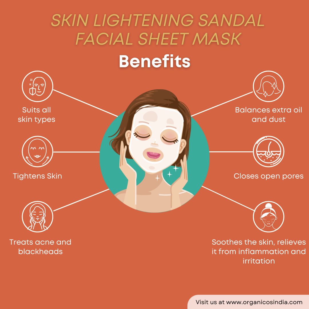 Skin Lightening Sandal Facial Sheet Mask