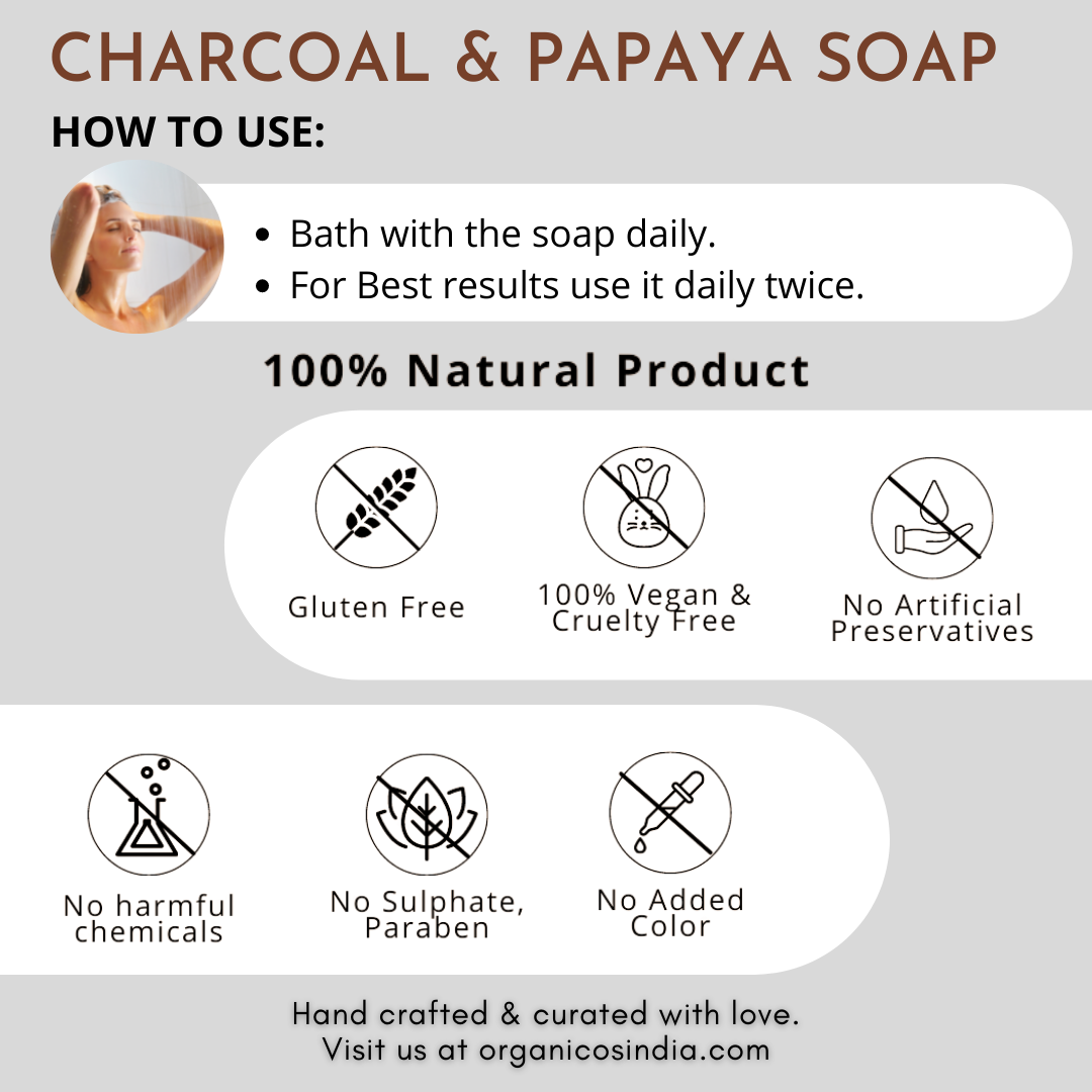 Charcoal & Papaya Soap 100 g