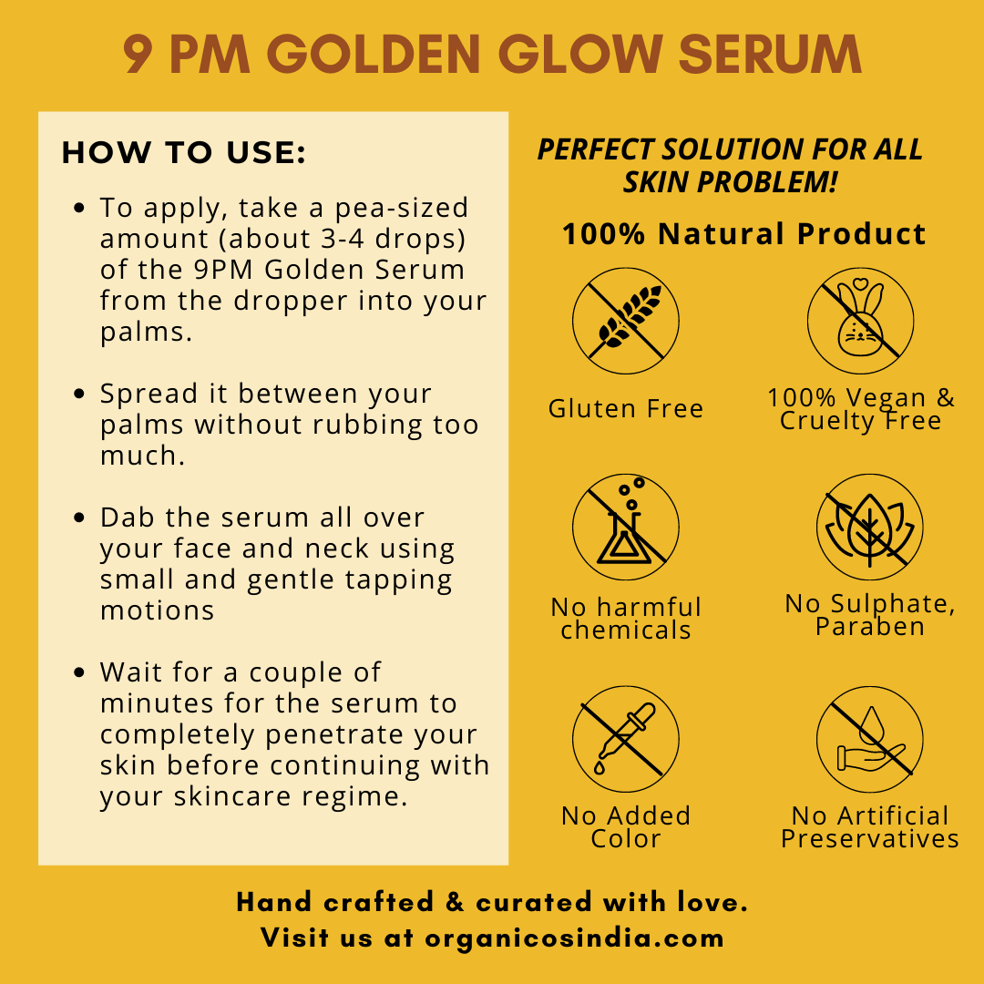 9 PM Golden Glow Serum - Fight Wrinkles & Dark Spots