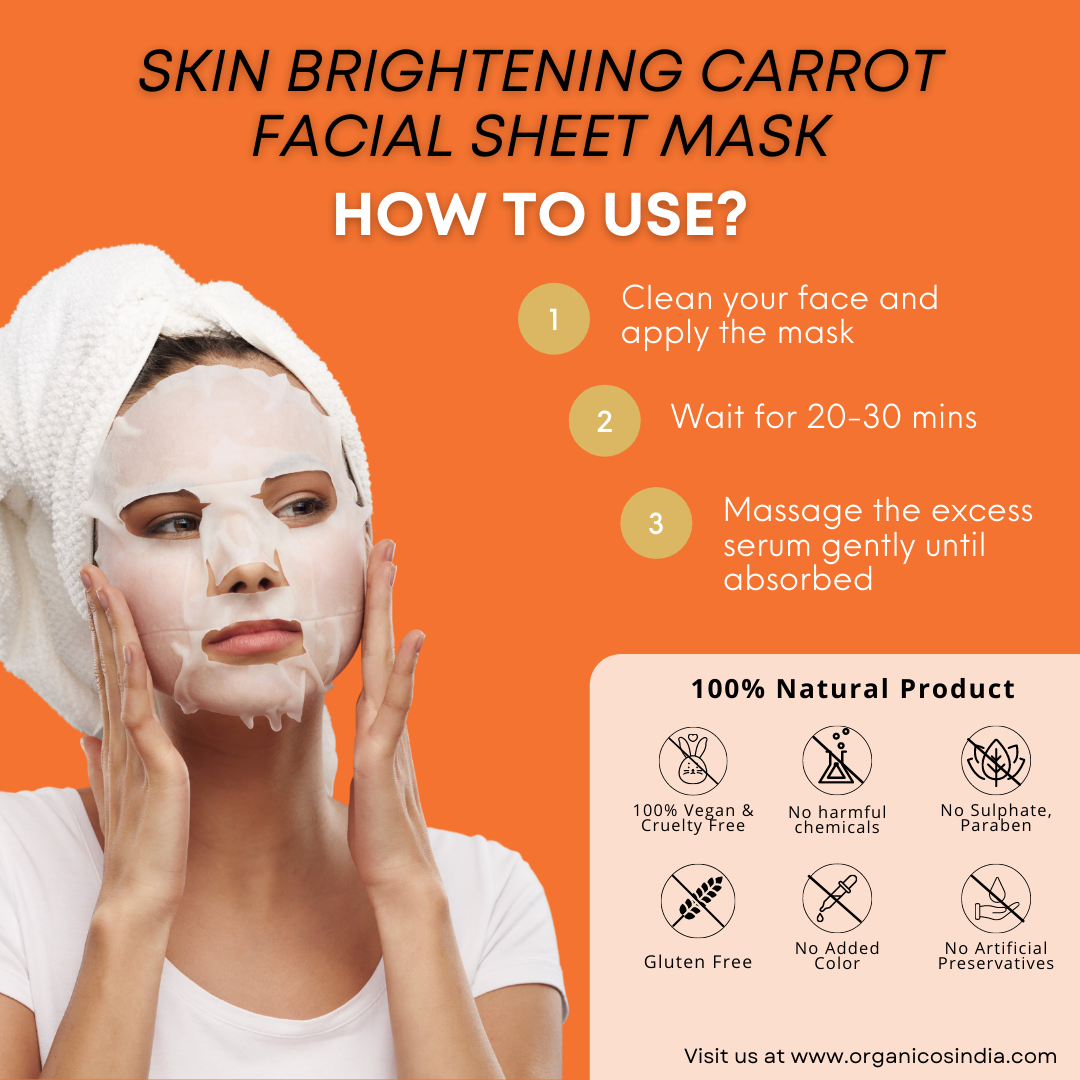 Skin Brightening Carrot Facial Sheet Mask