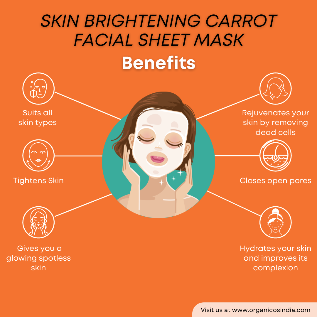 Skin Brightening Carrot Facial Sheet Mask
