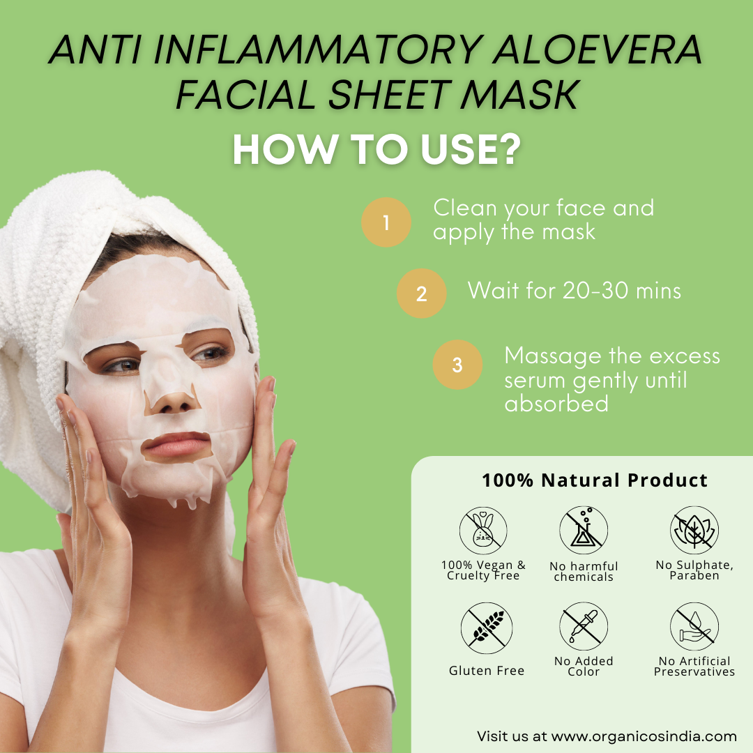 Anti Inflammatory Aloevera Facial Sheet Mask